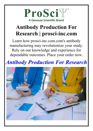 Antibody Production For Research | prosci-inc.com