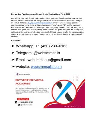 Buy Verified Paxful Accounts_ Unlock Crypto Trading Like a Pro in 2025