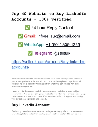 Top 40 Website to Buy LinkedIn Accounts - 100_ verified-2