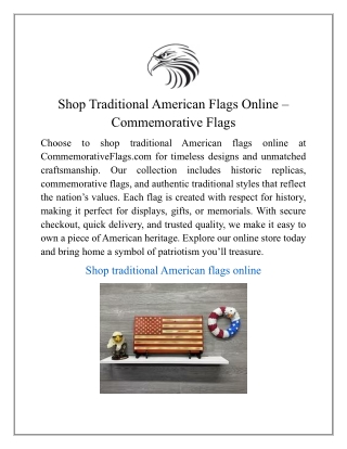 Shop Traditional American Flags Online – Commemorative Flags