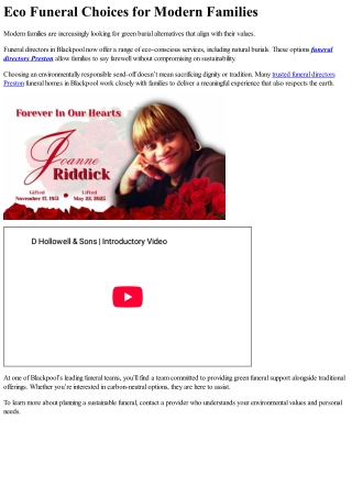 Plan Your Funeral Ahead of Time