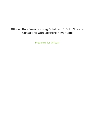 Offsoar Data Warehousing Solutions & Data Science Consulting