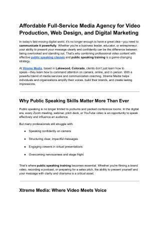 From Nervous to Natural: Public Speaking Classes That Work