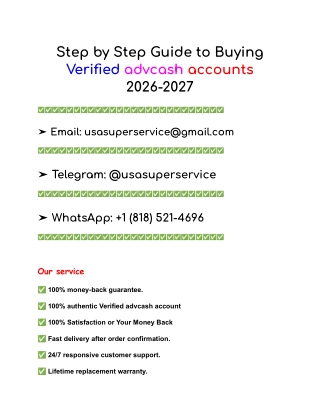 Step by Step Guide to Buying Verified advcash accounts  2026-2027