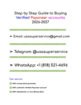 Step by Step Guide to Buying Verified Payoneer accounts  2026-2027