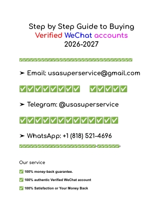 Step by Step Guide to Buying Verified WeChat accounts  2026-2027