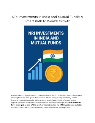 NRI Investments in India and Mutual Funds: A Smart Path to Wealth Growth