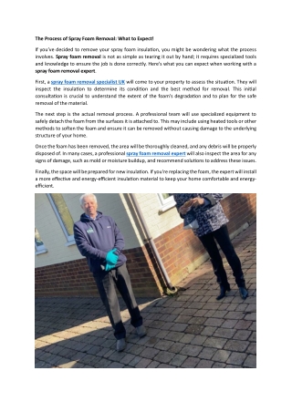 The Process of Spray Foam Removal - What to Expect!