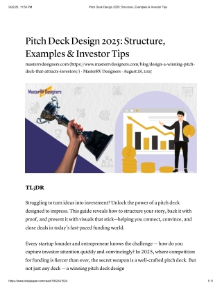 Pitch Deck Design 2025_ Structure, Examples & Investor Tips