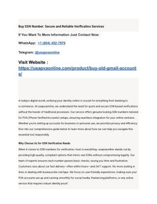 Buy SSN Number_ Secure and Reliable Verification Services