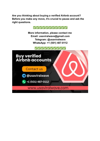 7 Questions to Ask Before Buying a Verified Airbnb Account (Avoid Scams)