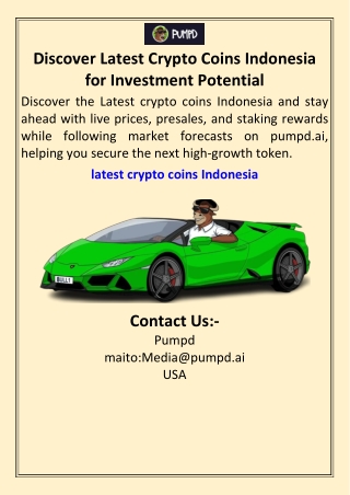 Discover Latest Crypto Coins Indonesia for Investment Potential