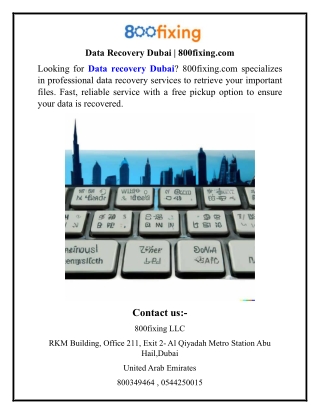 Data Recovery Dubai  800fixing.com