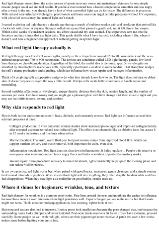 A Beginner’s Guide to Red Light Therapy for Skin Health