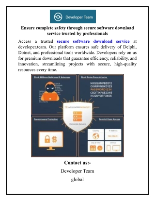 Ensure complete safety through secure software download service trusted by professionals