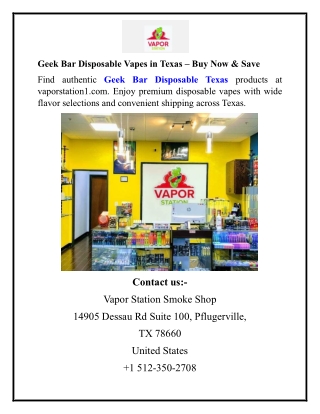 Geek Bar Disposable Vapes in Texas – Buy Now & Save