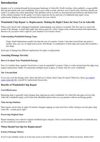 Windshield Chip Repair vs. Replacement: Making the Right Choice for Your Car in