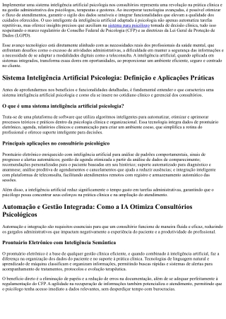 Inteligência artificial em psicologia: potencialize atendimentos com LGPD