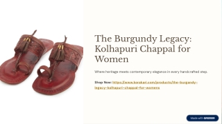 The Burgundy Legacy Kolhapuri Chappal for Women | Handcrafted Leather Sandals |