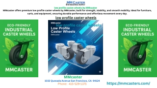 low profile caster wheels by MMcaster