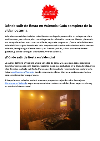 Fiesta Erasmus Valencia