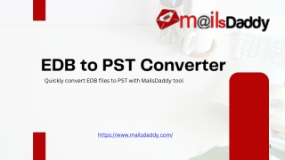 Convert Exchange EDB to PST with MailsDaddy – Quick & Secure Solution