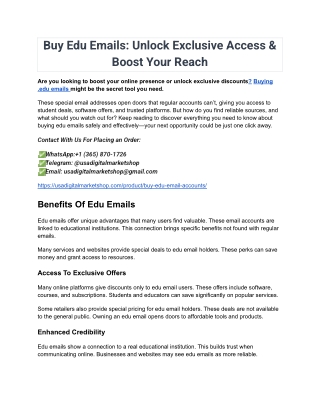 Buy Edu Emails_ Unlock Exclusive Access & Boost Your Reach
