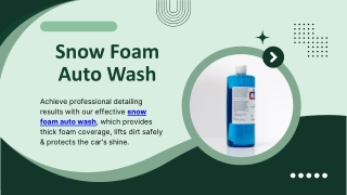 Snow Foam Auto Wash