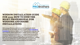 Window Installation Guide For 2025 How to Find the Right Professional For Windows and Doors Installations