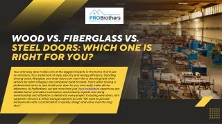 Wood vs. Fiberglass vs. Steel Doors Which One Is Right for You