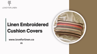 Linen Embroidered Cushion Covers