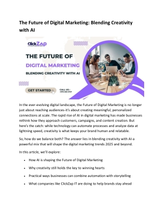 The Future of Digital Marketing: Blending Creativity with AI