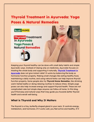 Thyroid Treatment in Ayurveda _ Yoga Poses & Natural Remedies