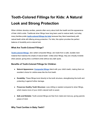 Tooth-Colored Fillings for Kids_ A Natural Look and Strong Protection