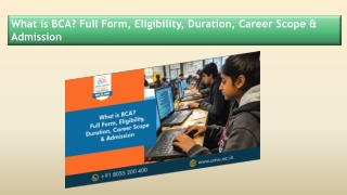 What is BCA Full Form, Eligibility, Duration, Career Scope & Admission