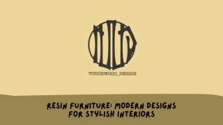 Resin Furniture Modern Designs for Stylish Interiors