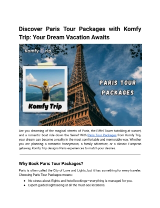 Paris Tour Packages