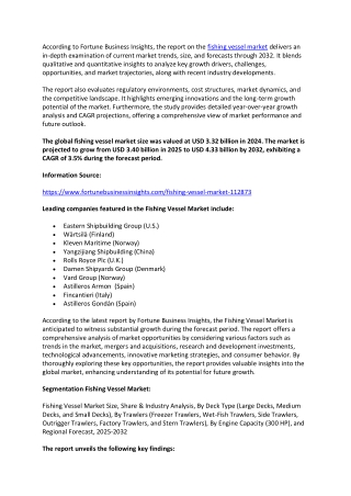 fishing vessel market