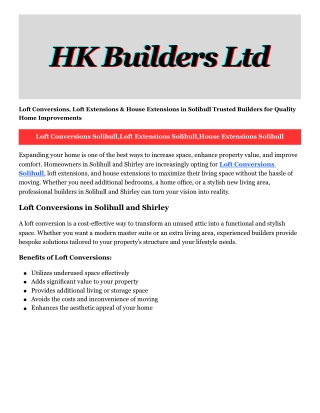 House Extensions Solihull