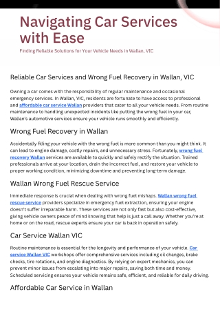 Wallan wrong fuel rescue service