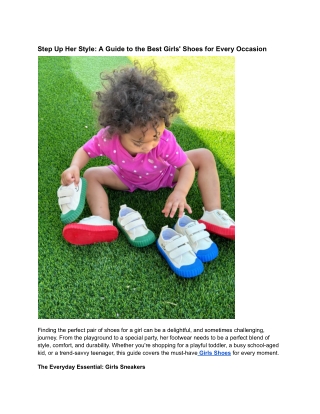 Step Up Her Style_ A Guide to the Best Girls' Shoes for Every Occasion