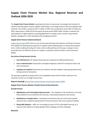 Supply Chain Finance Market