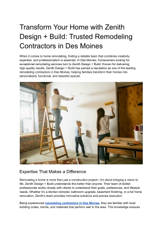 Transform Your Home with Zenith Design   Build_ Trusted Remodeling Contractors in Des Moines