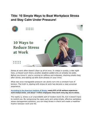 best-ways-to-manage-stress-in-workplace/