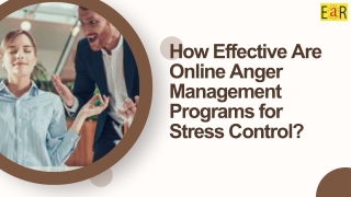 How Effective Are Online Anger Management Programs for Stress Control