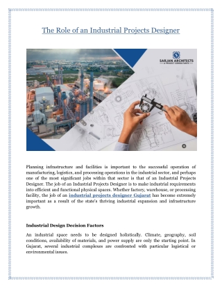 The Role of an Industrial Projects Designer