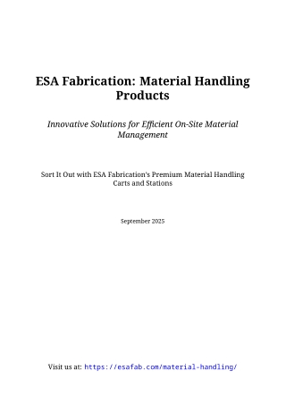 ESA_Fabrication_Material_Handling_Products_Catalog
