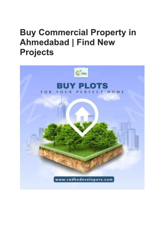 Buy Commercial Property in Ahmedabad _ Find New Projects