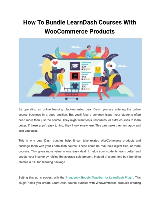 How To Bundle LearnDash Courses With WooCommerce Products