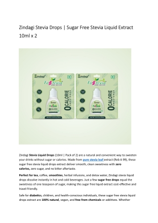 Zindagi Stevia Drops2222111